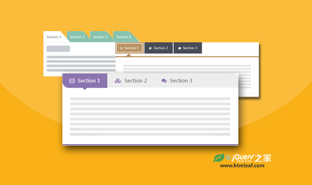 3种基于Bootstrap的超酷tabs选项卡UI设计