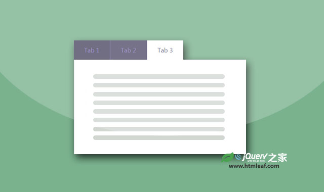现代时尚的jQuery和CSS3 tabs选项卡插件