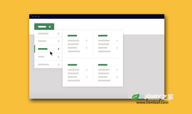jQuery和CSS3响应式多用途多级下拉菜单插件