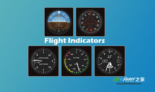 jQuery高质量飞行仪表指示器插件