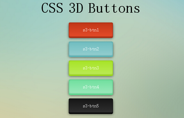 纯css3实现的3D按钮