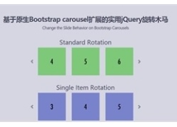 基于原生Bootstrap carousel扩展的实用jQuery旋转木马