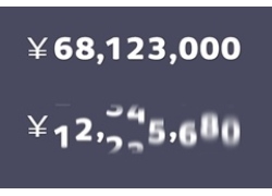 html5数字模糊滚动变清晰动画特效
