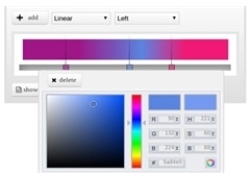在线生成css3背景渐变代码的jquery颜色选择器插件
