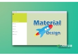 Material Design隐藏侧边栏网页布局模板