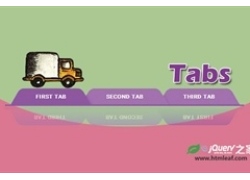 纯CSS3超时尚Tabs选项卡流线型标签效果