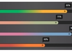 Bootstrap多彩渐变进度条特效