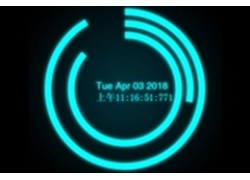 HTML5个性圆弧时钟动画特效