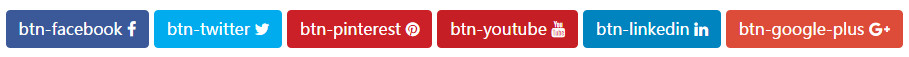 bootstrap4 社交网站颜色按钮
