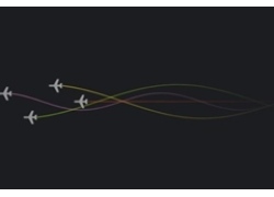 HTML5 Canvas飞机线条动画特效