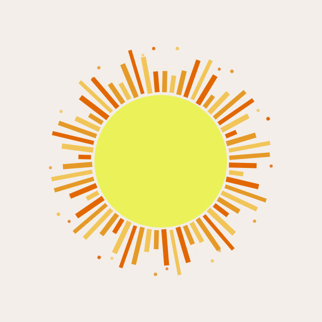 纯css3卡通太阳照射动画特效是一款太阳光发射动画特效.  在线预览