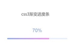 纯css3渐变进度条动画特效