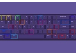 HTML5彩色发光键盘特效