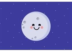 卡通月球笑脸CSS3特效