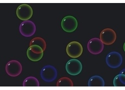 JS彩色气泡移动碰撞特效