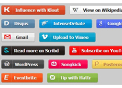 CSS3各大网站分享按钮 带网站Logo小图标