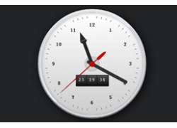HTML5/CSS3时尚的圆盘时钟动画 带当前日期