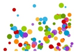 HTML5 Canvas彩色小球碰撞运动特效