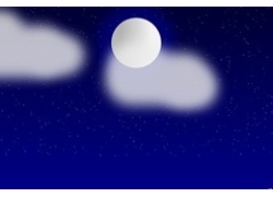 星空月亮白云动画CSS3特效